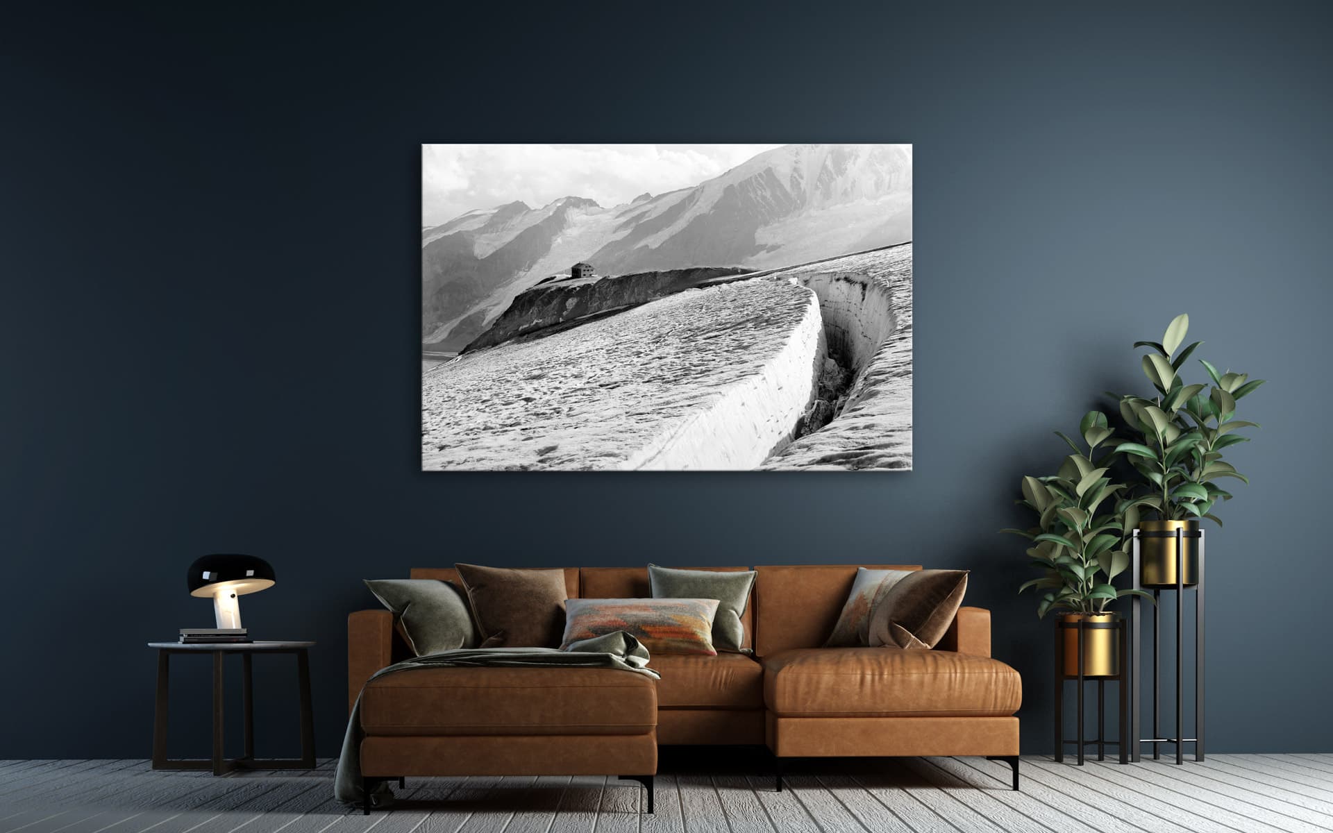 Modern living room interior design and concrete texture wall bac