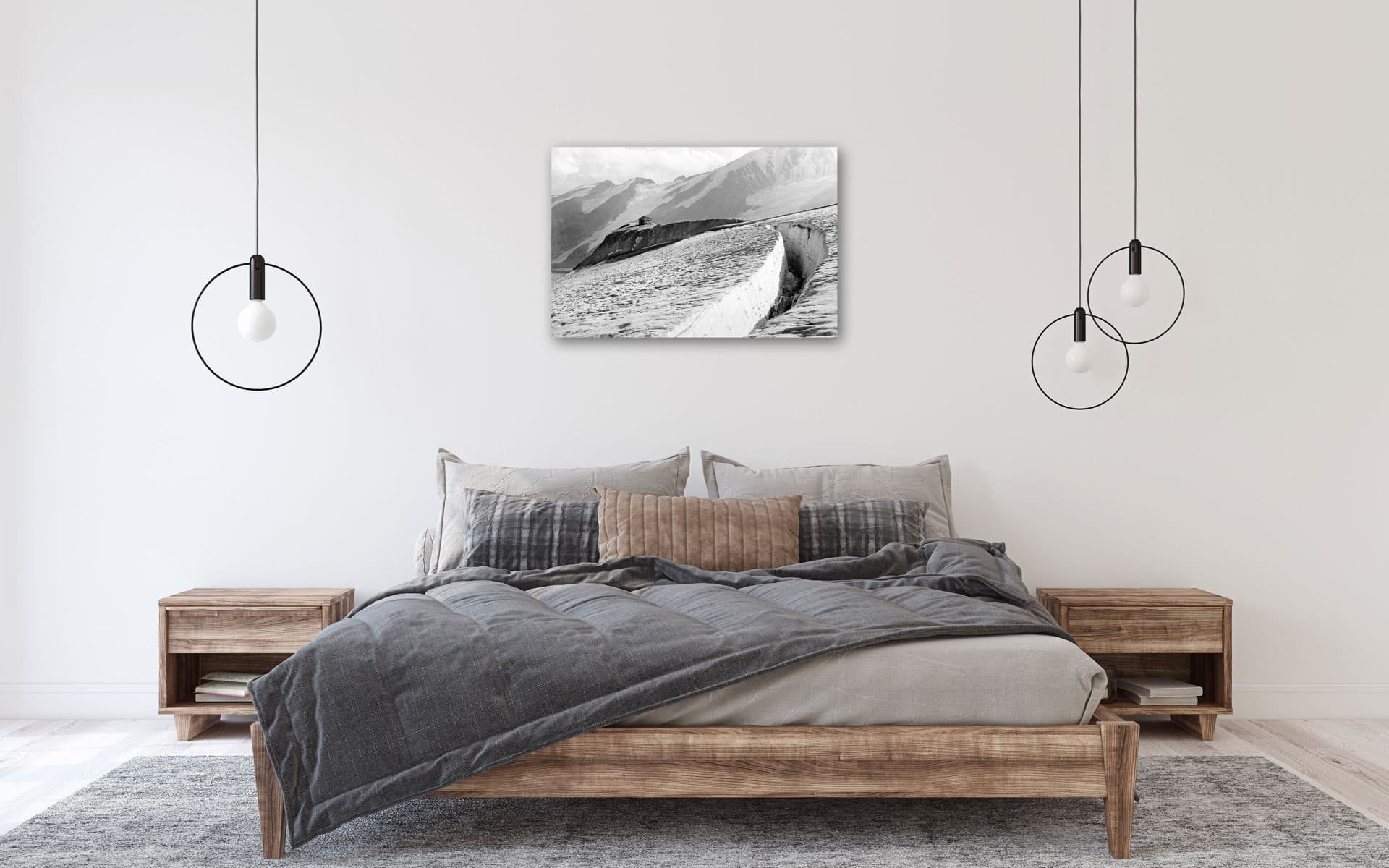 Bedroom interior. 3d render.