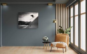 Ski II on wood
