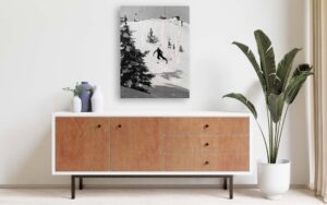 Ski IV on wood