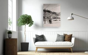 Skilift I on wood