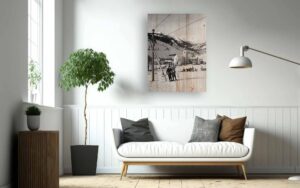 Skilift I on wood